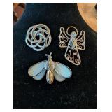 ASSTD BROOCHES, ANGEL, LOVE KNOT, BUG