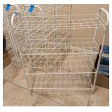 WIRE SHOE RACK, WHITE #3
