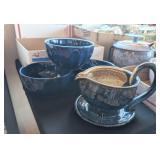3PC SWEESE PORCELAIN & STONE BOWLS & 1PC GLAZED