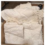 VTG CREAM COLOR BEDSPREAD, KING?