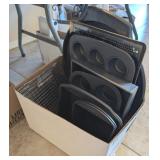 ASSTD BAKING PANS, COOKIE SHEETS, MUFFIN  PANS,