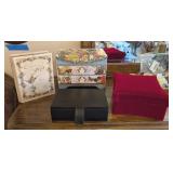 4PC JEWELRY/KEEPSAKE BOXES