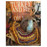 ASSTD FALL DECOR, METAL PUMPKIN, CROCHETED