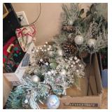 ASSTD CHRISTMAS SILVER FROSTED SWAG & DECOR