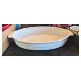 LE CREUSET OVAL BAKING DISH, WHITE