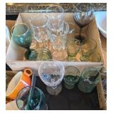 ASSTD GREEN/CLEAR/TINTED DRINKING GLASSES, OTHER