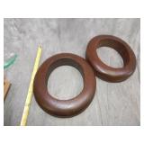 Pair of OLD Wood Hat Strecher parts