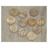 11 SILVER War Nickels