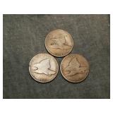 1857 & (2) 1859 Flying Eagle Cents