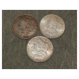 1882 O, 1885 O, 1886 P Morgan SILVER Dollars