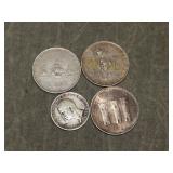 4 Italian SILVER coins 1.21 Troy Ounces