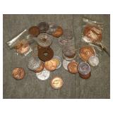group of Foreign coins etc