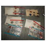 1965, 1970, & 2 1969 Mint sets w/ 40% Silver halfs