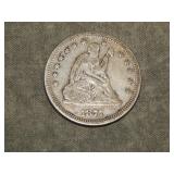 1877 S Liberty Seated Quarter