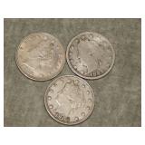 1883 (AUish),  1888 P, 1902  P BETTER DATE nickels