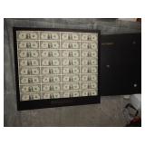 Uncut Sheet of 32 $1 1981 Notes HIGH SN's
