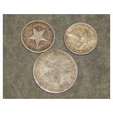 Small Group of Vintage SILVER Coins of CUBA