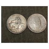 1925 & 1946 US Commemorative SILVER Half Dollars