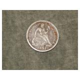 1891 O Liberty Seated Dime