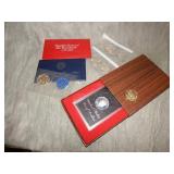 2 1976 SILVER Unc Sets, 1974 & 1971 SILVER IKES