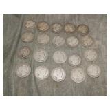 20 Barber SILVER Half Dollars