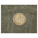 1851 SILVER 3 cent Trime VF/XF ish to me U Grade