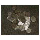 50 SILVER Roosevelt Dimes 1964 & earlier