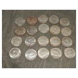 20 Kennedy 90% SILVER 1964 Half Dollars