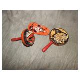 OLD ! Tin Litho Halloween Noice makers 2 Kirchhof