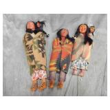 Group of Skookum Indian Dolls