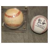 Ben Grieve Athletics SIGNED Ball & Nolan Ryan Ball