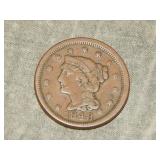 1848 Large Cent VFXF to me U Grade