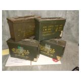 6 Various Military AMMO Cans