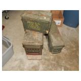 3 Military Ammo Cans mid to larger