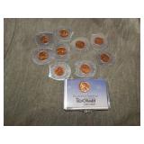 1972 Encased Cents & another