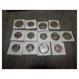 13 PROOF 1963 Franklin Half Dollars