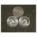 Walker, Franklin & Kennedy 90% Silver halves UNC ?