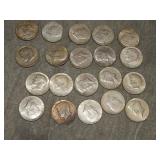 20 Kennedy 40% SILVER Half Dollars