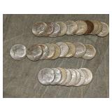 28 Kennedy 40% SILVER Half Dollars