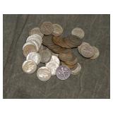 50 Roosevelt 90% SILVER Dimes 1964 & Earlier