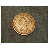 1882 $5 GOLD Coin NICE coin