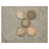 1859 (2) 1862, 1863 (2) Indian Head Cents