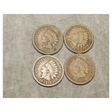 1859, 60, 62, 63 Indian Head Cents