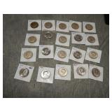 20 Kennedy 90% SILVER Half Dollars 1964