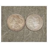 1878 7tf Morgan SILVER Dollars rev 78 & 79