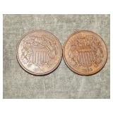 1864 & 1865 Two Cent Pieces HIGHER QUALITY