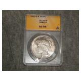 1922 D VAM 1H SILVER Peace Dollar ANACS AU55 R7