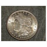 1921 P Morgan SILVER Dollar UNC +To me U Grade