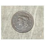 1837 Large Cent in VF+ to me U Grade