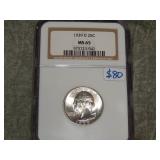 1939 D Washington Quarter NGC MS65